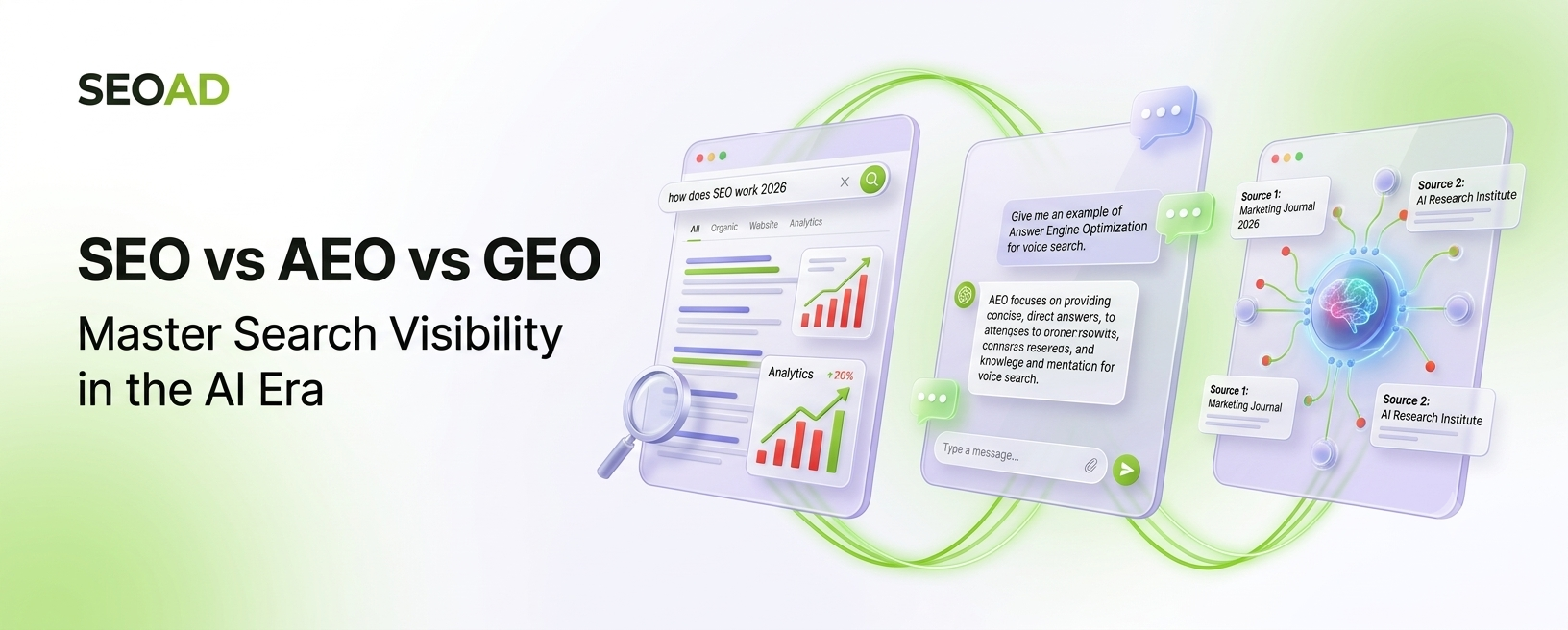 SEO vs AEO vs GEO: How Businesses Can Improve Visibility on Google, ChatGPT and AI Search in 2026